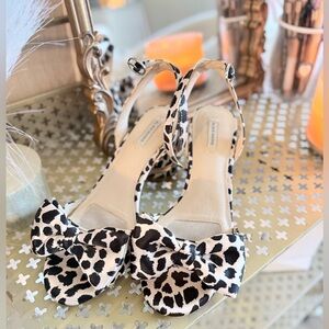 Alex Marie Black and White Leopard Heels